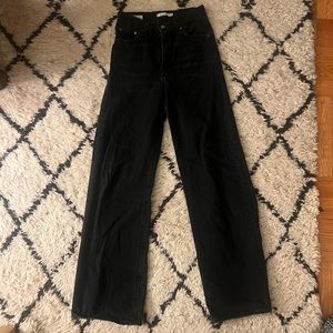 LEVI’S BLACK RIBCAGE WIDE LEG WOMEN’S JEANS - SIZE 26 - WORN ONCE